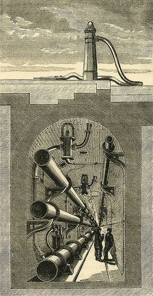 Interior of Subway, Holborn Viaduct c1876. Creator: Unknown