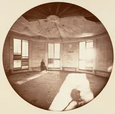 Interior of Pavilion Built on the Stump of the Tree, C. Grove , ca. 1878. Creator: Carleton Emmons Watkins