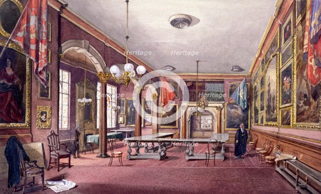 Interior of Painter-Stainers' Hall, London, 1888. Artist: John Crowther