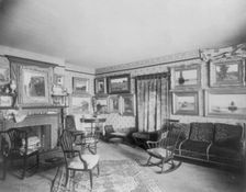 Interior of Parker Mann house, "Tanglebank," Kalorama Avenue, N.W., Washington, D.C., c1890 - c1910. Creator: Frances Benjamin Johnston