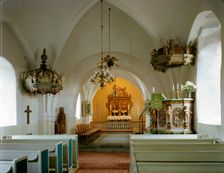Interior of Perstorp church, Perstorp, Sweden. Creator: Unknown