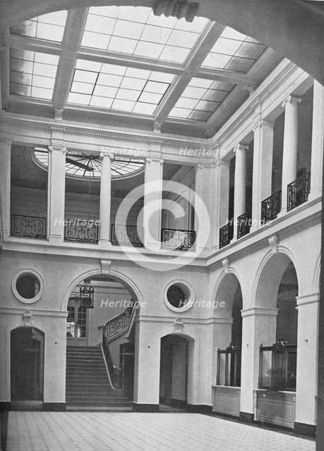 Interior of public space, Illinois Life Insurance Company Building, Chicago, Illinois, 1923. Artist: Unknown.