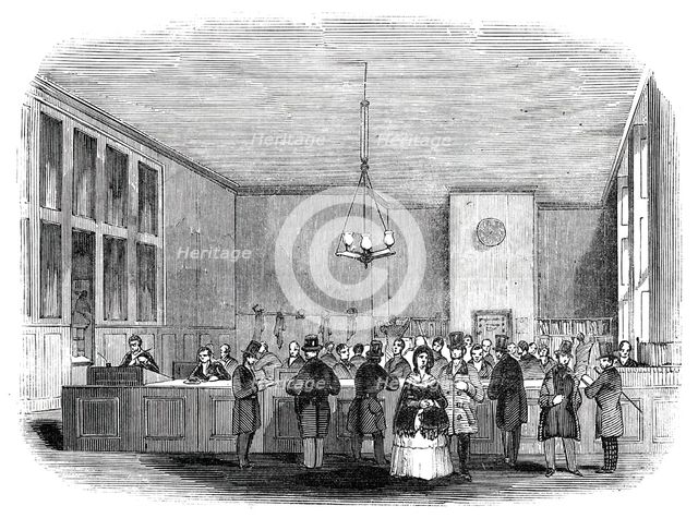 Interior of Roger's Bank, Clement's-Lane, 1844. Creator: Unknown.