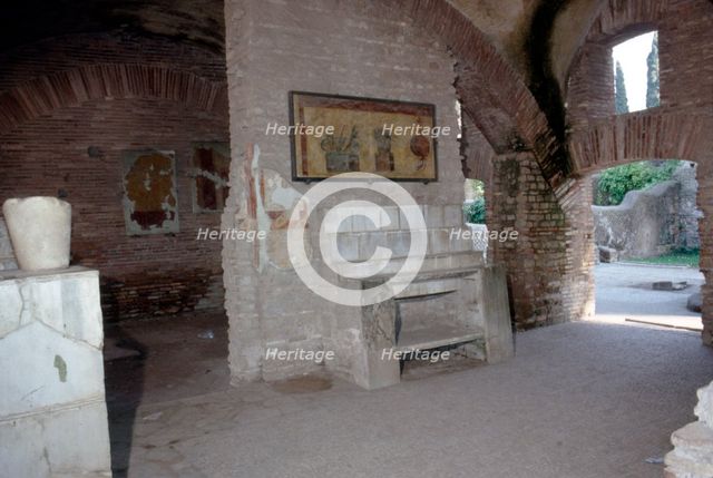 Interior of roman Food-Shop and Bar, Ostia, Italy, c2nd-3rd century. Artist: CM Dixon.