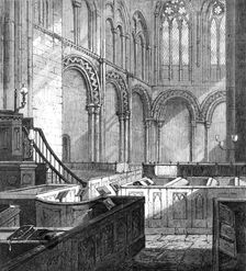 Interior of Romsey Abbey Church, 1865. Creator: Unknown