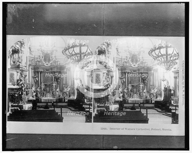 Interior of Warsaw Cathedral, Poland, Russia, between 1910 and 1920. Creator: Harris & Ewing.