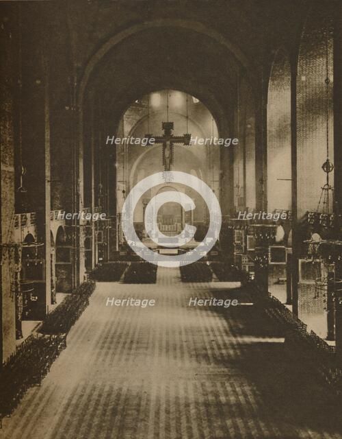 'Interior of Westminster Cathedral Viewed from the West End', c1935. Creator: Cyril Ellis.