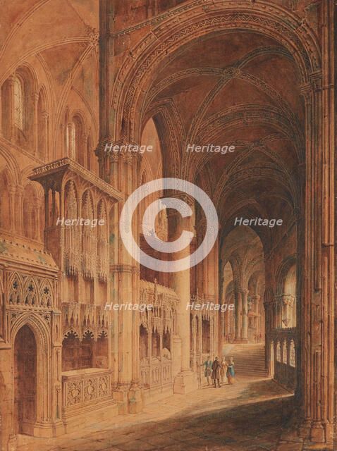 Interior of Westminster Abbey, 1811. Creator: John Coney.
