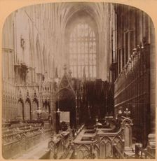 Interior of Westminster Abbey, London, England 1896. Creator: Underwood & Underwood