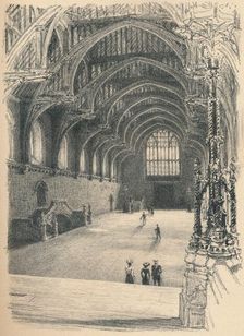 Interior of Westminster Hall, Westminster Palace 1902. Artist: Thomas Robert Way