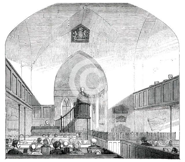 Interior of Whippingham Church, Isle of Wight, 1850. Creator: Unknown.