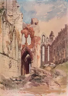 Interior of Whitby Abbey c1915. Artist: William Callow