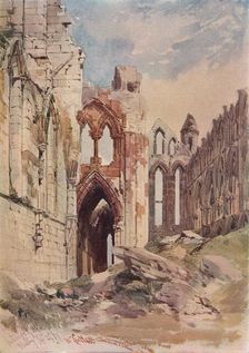 Interior of Whitby Abbey c1915. Artist: William Callow