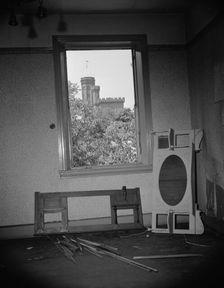 Interior of wrecked houses on Independence Avenue, Washington, D.C, 1942. Creator: Gordon Parks