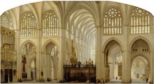 Interior of Toledo Cathedral, between c1862 and c1864. Creator: Francisco Hernández Tomé