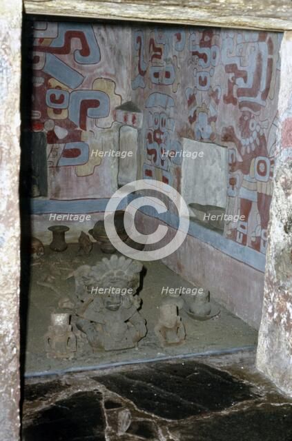 Interior of Tomb 104, Classic Period, Monte Alban, Mexico, c550. Artist: Unknown.