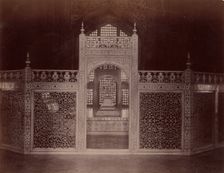 Interior of Taj Mahal, Agra, 1860s-70s. Creator: Unknown