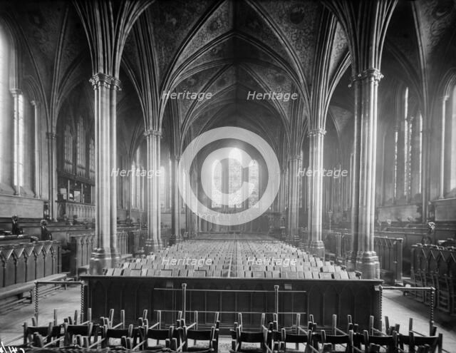 Interior of Temple Church, City of London, c1860-c1922. Artist: Henry Taunt.