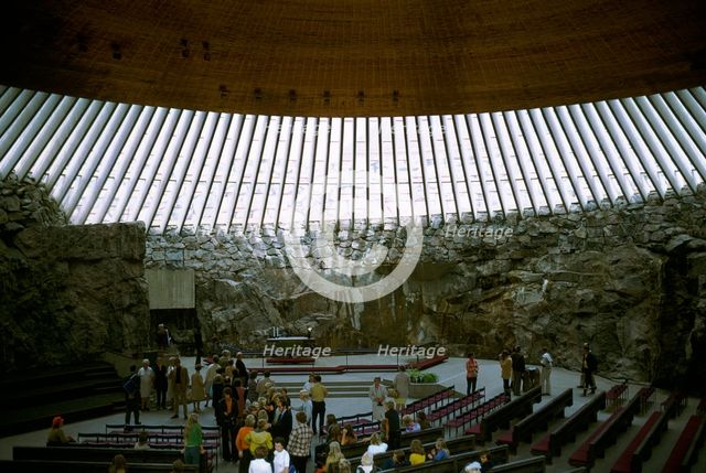 Interior of Temppeliaukio Church, 1960s. Artist: Unknown