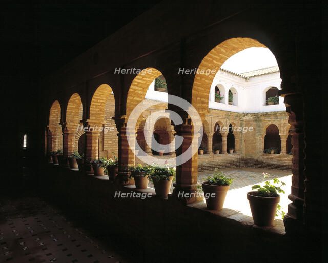 Interior of the Mudejar cloister in the monastery of La Rabida.