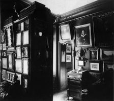 Interior of the Museum of the author and Historian Alexander Onegin in Paris, 1920s. Artist: Anon