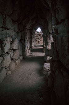 Interior of the Mycenaean palace-fortress at Tiryns in Greece, 13th century BC