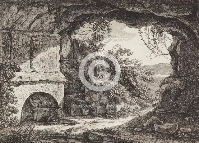 Interior of the mausoleum of the Nasoni family, 1792. Creator: Johann Christian Reinhart.