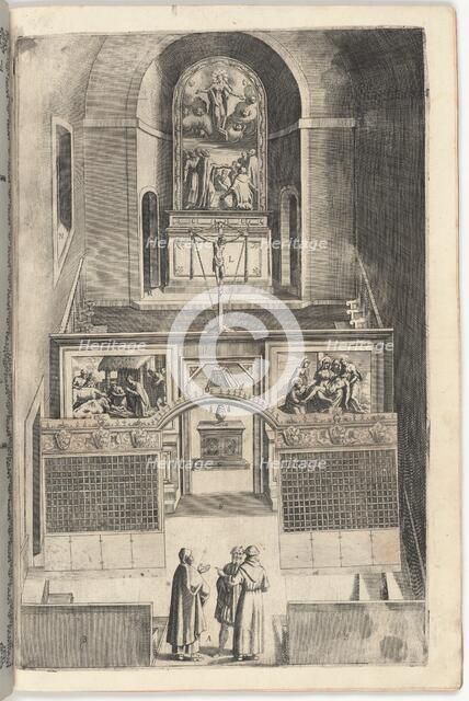 Interior of the Minor Church (Interno della chiesa minore) [plate F], 1612. Creator: Jacopo Ligozzi.