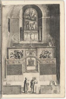 Interior of the Minor Church (Interno della chiesa minore) [plate F], 1612. Creator: Jacopo Ligozzi