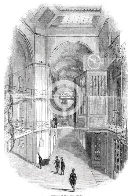 Interior of the Model Prison, 1842. Creator: Unknown.