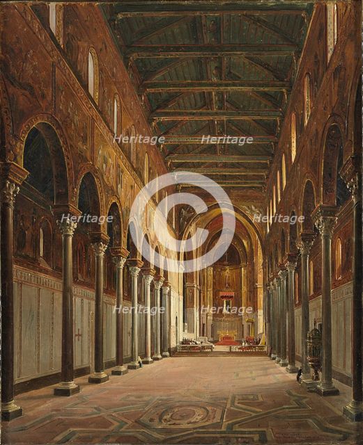 Interior of the Monreale Cathedral Santa Maria Nuova. Artist: Vervloet, Frans (1795-1872)