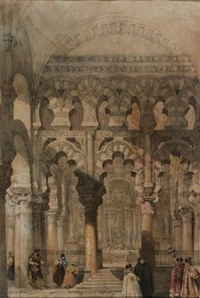 Interior of the Mosque of Córdoba, 1837. Creator: Roberts, David (1796-1864)