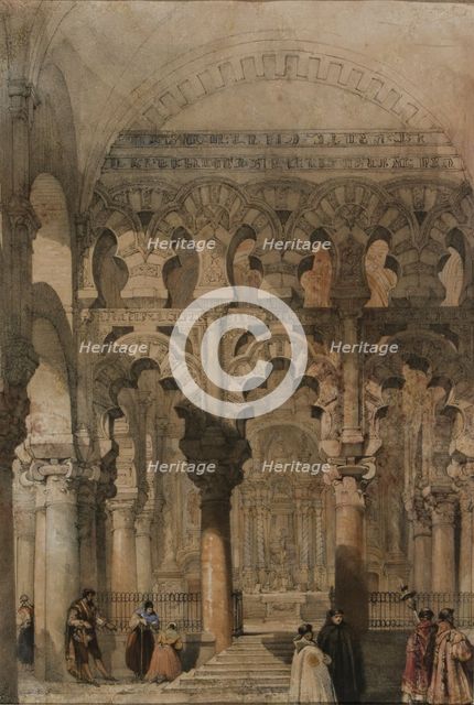 Interior of the Mosque of Córdoba, 1837. Creator: Roberts, David (1796-1864).
