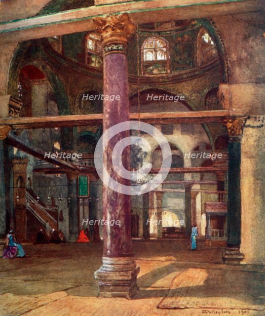 'Interior of the Mosque of El Aksa from the South-East', 1902. Creator: John Fulleylove.