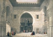Interior of the Mosque of Sultan Hassan, Cairo, Egypt, 19th century. Creator: David Roberts