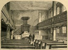 Interior of the Moravian Chapel in Fetter Lane 1897. Creator: Unknown