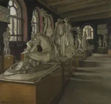 Interior of the National Gallery, 1904. Creator: Ivar Lund