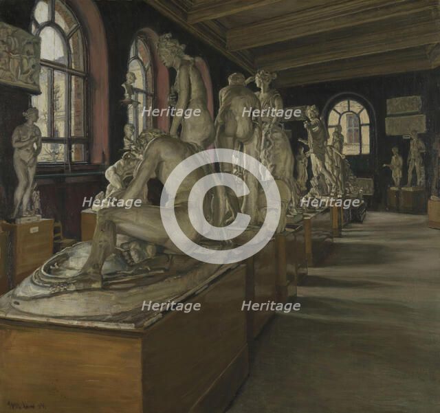 Interior of the National Gallery, 1904. Creator: Ivar Lund.