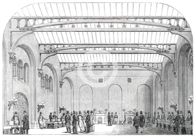 Interior of the New Corn Exchange, Nottingham, 1850. Creator: Unknown.