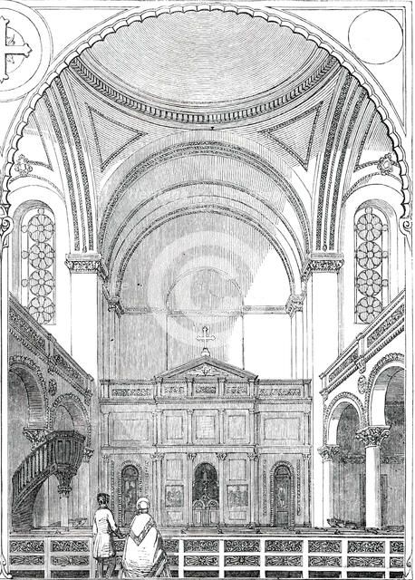Interior of the New Greek Church London Wall, 1850. Creator: Unknown.