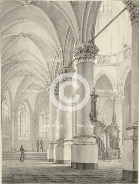 Interior of the Nieuwe Kerk in Delft, 1824. Creator: Johannes Jelgerhuis.