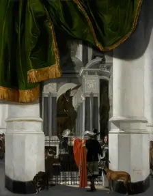 Interior of the Nieuwe Kerk in Delft with the Tomb of William the Silent, 1653. Creator: Emanuel de Witte