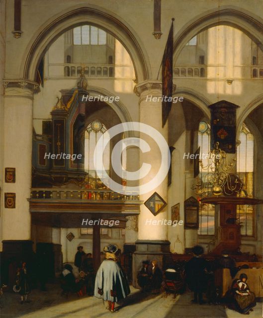 Interior of the Oude Kerk in Amsterdam, 1686. Creator: Emanuel de Witte.