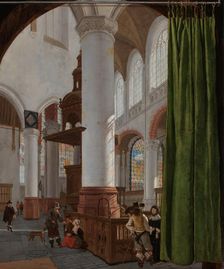 Interior of the Oude Kerk in Delft, 1654. Creator: Gerard Houckgeest