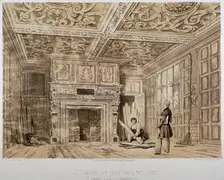 Interior of the Old House, Gravel Lane, City of London, 1840. Artist: Anon
