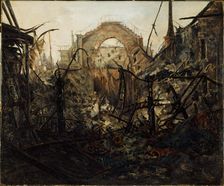 Interior of the Opera-Comique, after the fire of May 15, 1887. Creator: Jean-Louis Talagrand