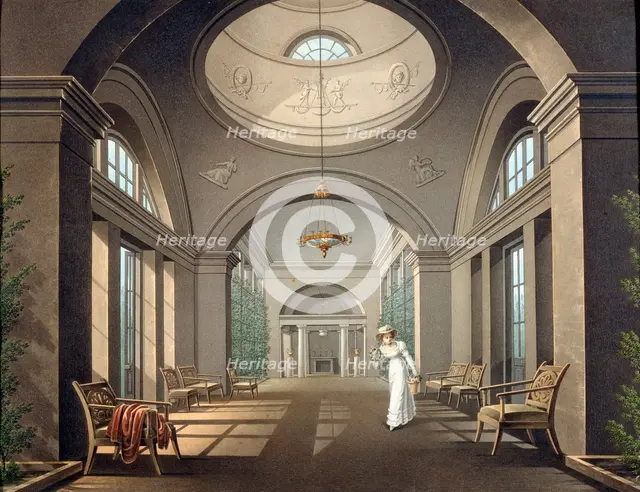 'Interior of the Aviary in the Pavlovsk Palace', mid 19th century. Artist: Anon