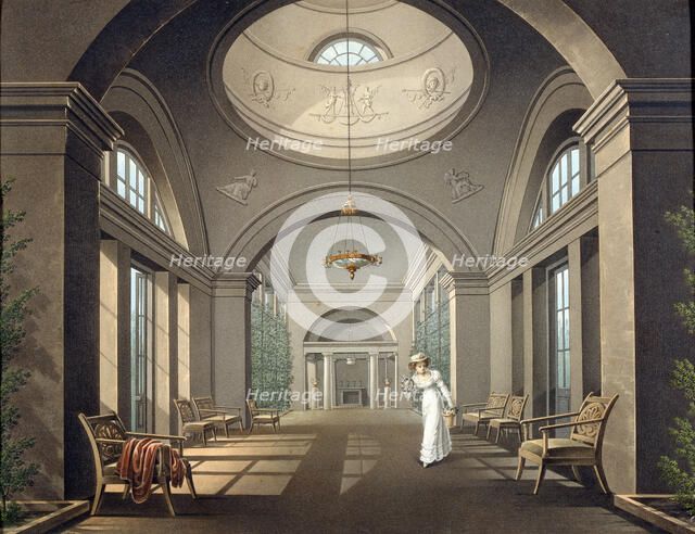 'Interior of the Aviary in the Pavlovsk Palace', mid 19th century. Artist: Anon