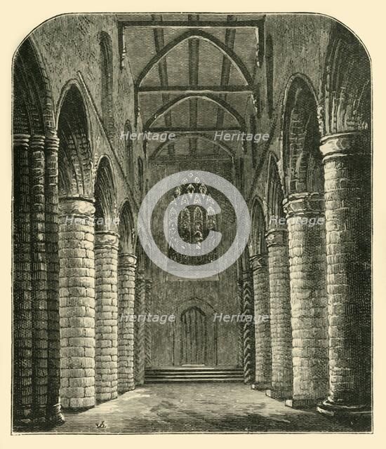'Interior of the Abbey Nave, Looking West', 1898. Creator: Unknown.