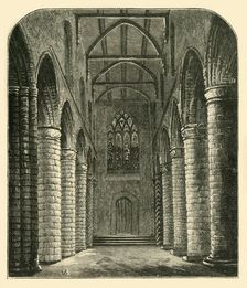 Interior of the Abbey Nave, Looking West 1898. Creator: Unknown